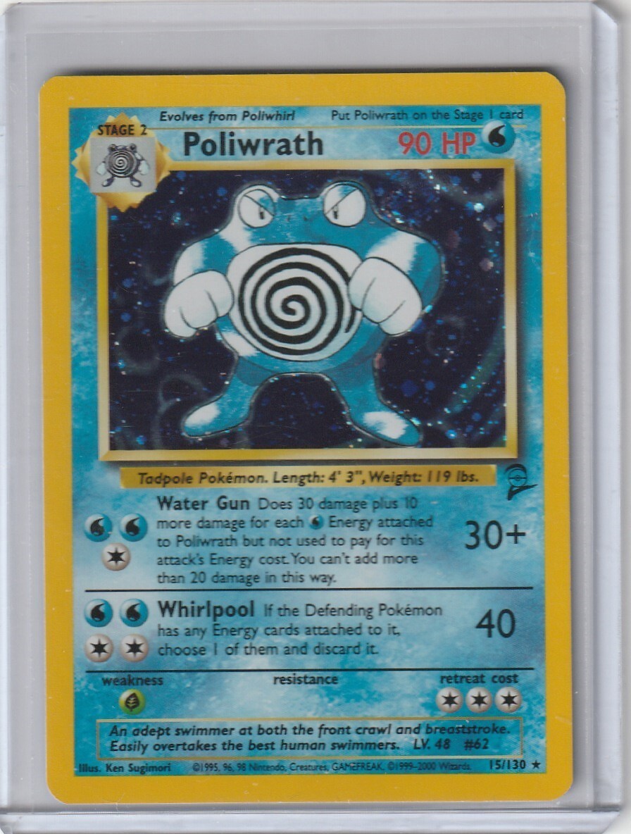 Poliwrath #15 Holo Rare Pokémon TCG Base Set 2