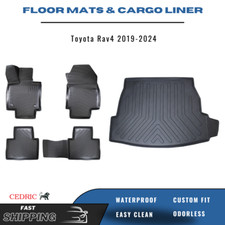 Car Floor Mats Trunk Cargo Liner For Toyota Rav4 2019-2024 3d Tpe Full Set