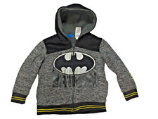 DC Batman Jacket Zip Up Hooded Kids Size 6