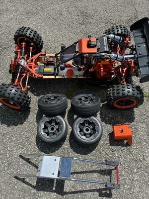 RC-Buggy Amewi Pitbull X, 1:5, 4WD, voll getunt, viel Alu, top Zustand - Bild 1 von 4