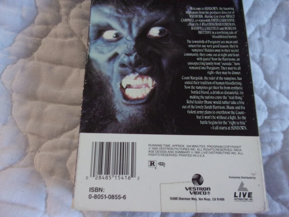 SUNDOWN THE VAMPIRE IN RETREAT VHS VESTRON HORROR COMEDY WESTERN BRUCE CAMPBELL - Image 3 of 4
