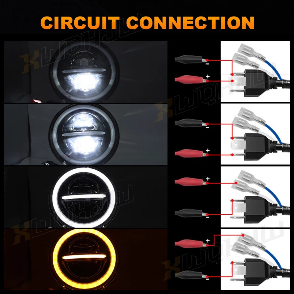 Faro de 7 pulgadas haz alto/bajo para International Harvester Loadstar 1600 1700 1800 Foto 2 de 4