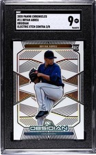 2020 Panini Chronicles Obsidian #11 Bryan Abreu ETCH CONTRA /8 SGC 9 (2/8) RC