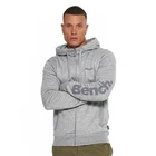 Bench Braxton Mens Zip Up Hoodie Fleece Casual Designer Fashion Jacket Grey