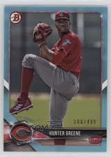 2018 Bowman Draft Sky Blue /499 Hunter Greene #BD-58 4d3
