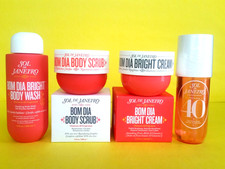 Sol De Janeiro BOM DIA BRIGHT Lot WASH SCRUB CREAM CHEIROSA 40 MIST Large Size