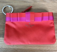 Kate Spade Pink Keychain Coin Purse With Bow Used Nice