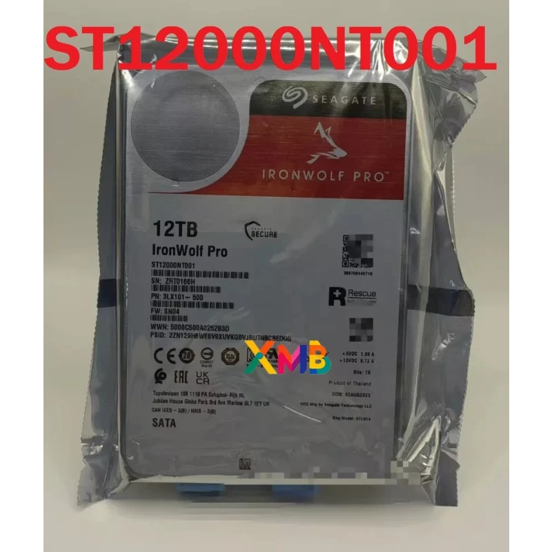 Seagate IronWolf Pro ST12000NT001 Hard Drive 12TB 7200 RPM 256MB SATA 6Gb/s HDD - Image 2 of 4