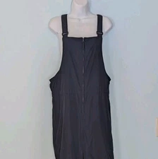 Lands End Ski Snow Bibs Pants Youth 18 (XXL) Blue Reinforced Knees Inseam 31 