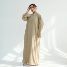 Islamic Loose Robe Abaya Women Muslim Kaftan Dubai Turkey Long Dress Formal Gown