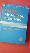 215853 Karl-Heinz Decker MASCHINENELEMENTE HC