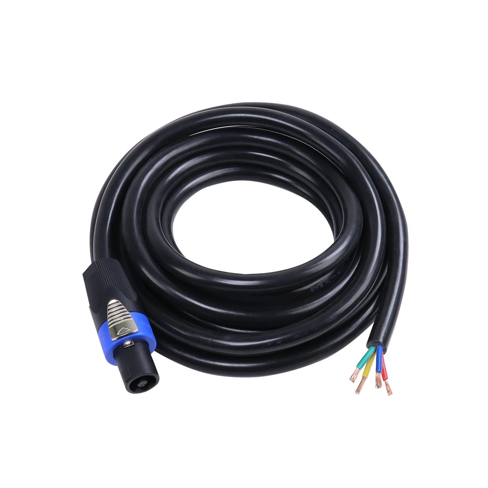 2 Pack of Speak-on 4 Wire 10FT Cable NL4FC Twist Lock For High Power Loudspeaker - Image 2 of 4