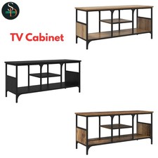 TV Cabinet TV Unit TV Console Hifi Cabinet Engineered Wood and Iron vidaXL