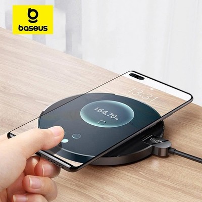 Baseus 15W Wireless Chargers For iPhone 15 14 Samsung LED Display Desktop Pad