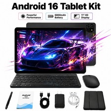 2026 New Android 16 Tablet 11" IPS 24GB RAM 64GB ROM Gemini AI Tablet 6800mAh