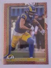 2025 Topps Chrome Puka Nacua  Leather # 166 Los Angeles Rams Pigskin