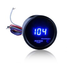 52mm Car Water Temp Gauge Blue Digital Led Temperature Meter With Sensor 12v