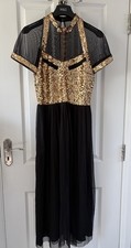Lucy in Disguise Lily Allen 1920's style CHAPLIN black & gold dress
