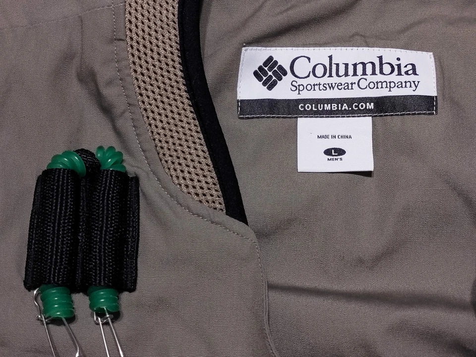 Chaleco de pesca Columbia Henry's Fork III para hombre FM1000 verde oliva grande L Foto 2 de 4