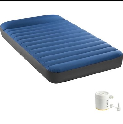 INTEX 64011 Luftbett Twin Dura-Beam Truaire inkl. USB-Luftpumpe (99x191x22cm)