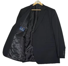 Stafford Classic Fit Travel Stretch Sport Coat Blazer Mens 44L Black