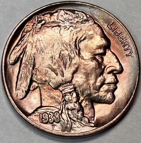 1938-D Buffalo Nickel / SUPERB GEM BU Coin.