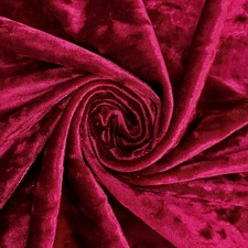 Samantha WINE Polyester Stretch Crushed Velvet Fabric by the Yard for Bows, Top