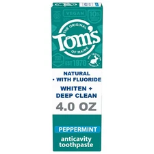 Tom's of Maine Whiten Plus Deep Clean Whitening Toothpaste With Peppermint Flavo