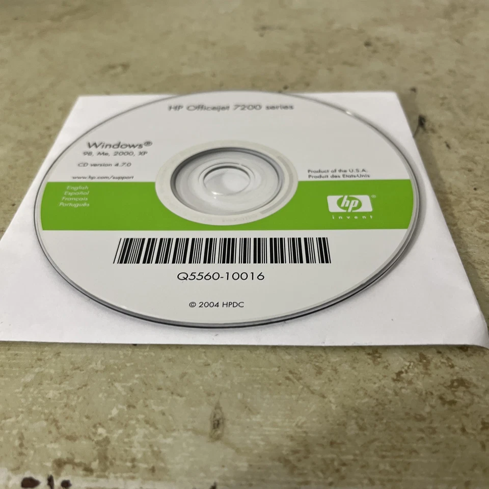 HP Officejet 7200 Series Windows 7.2 CD ROM - Image 2 of 3