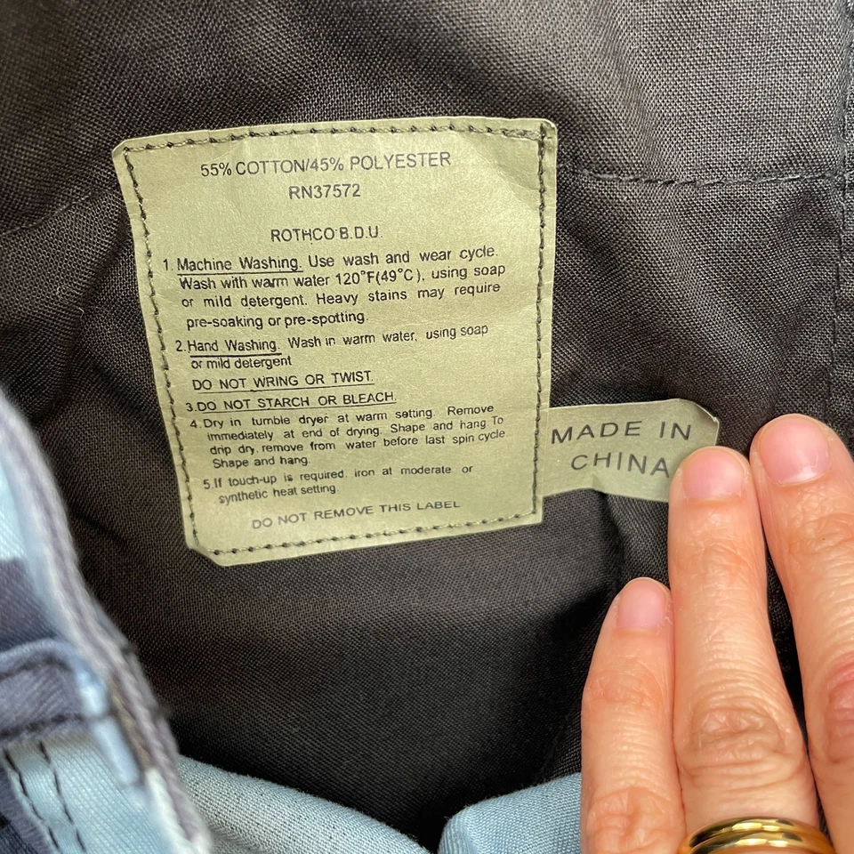 Pantalones cargo Rothco BDU para hombre medianos regulares azules camuflados tácticos militares-32 EE. UU. Foto 3 de 4