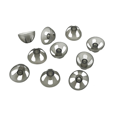 10x EWANTO offener Dome / Schirmchen aus Silikon für Hörgeräte Größe L (10mm)