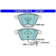 Satz Bremsbeläge Bremsklötze vorne für Seat Exeo 3R2 ST 3R5 id95286