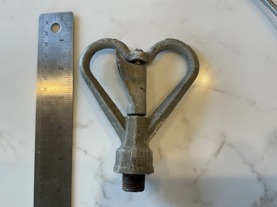 Старинная чугунная фигурка черепахи газона разбрызгиватель голова винтажная старая - Изображение 2 из 4