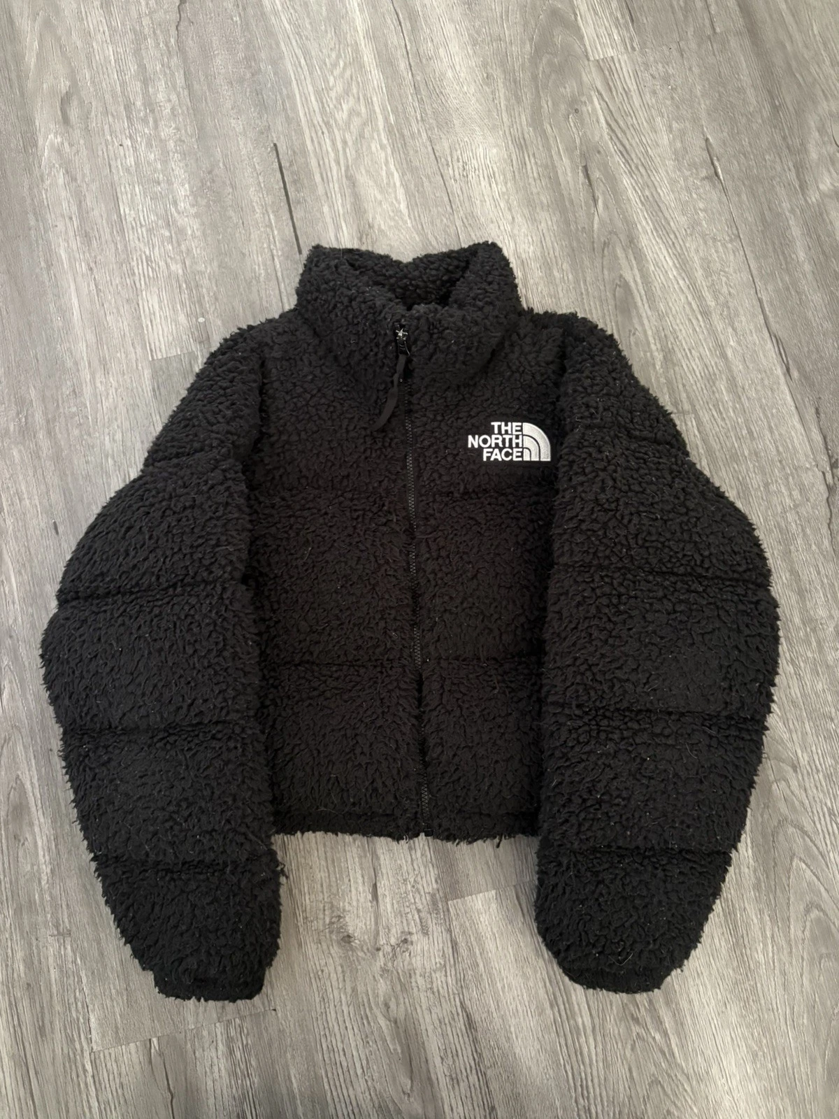 The North Face Women's Cropped High Pile Sherpa Nuptse Down Jacket L