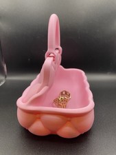 Quilted Vanity Tray W Handle Decorative CatchAll 3D Printed Design