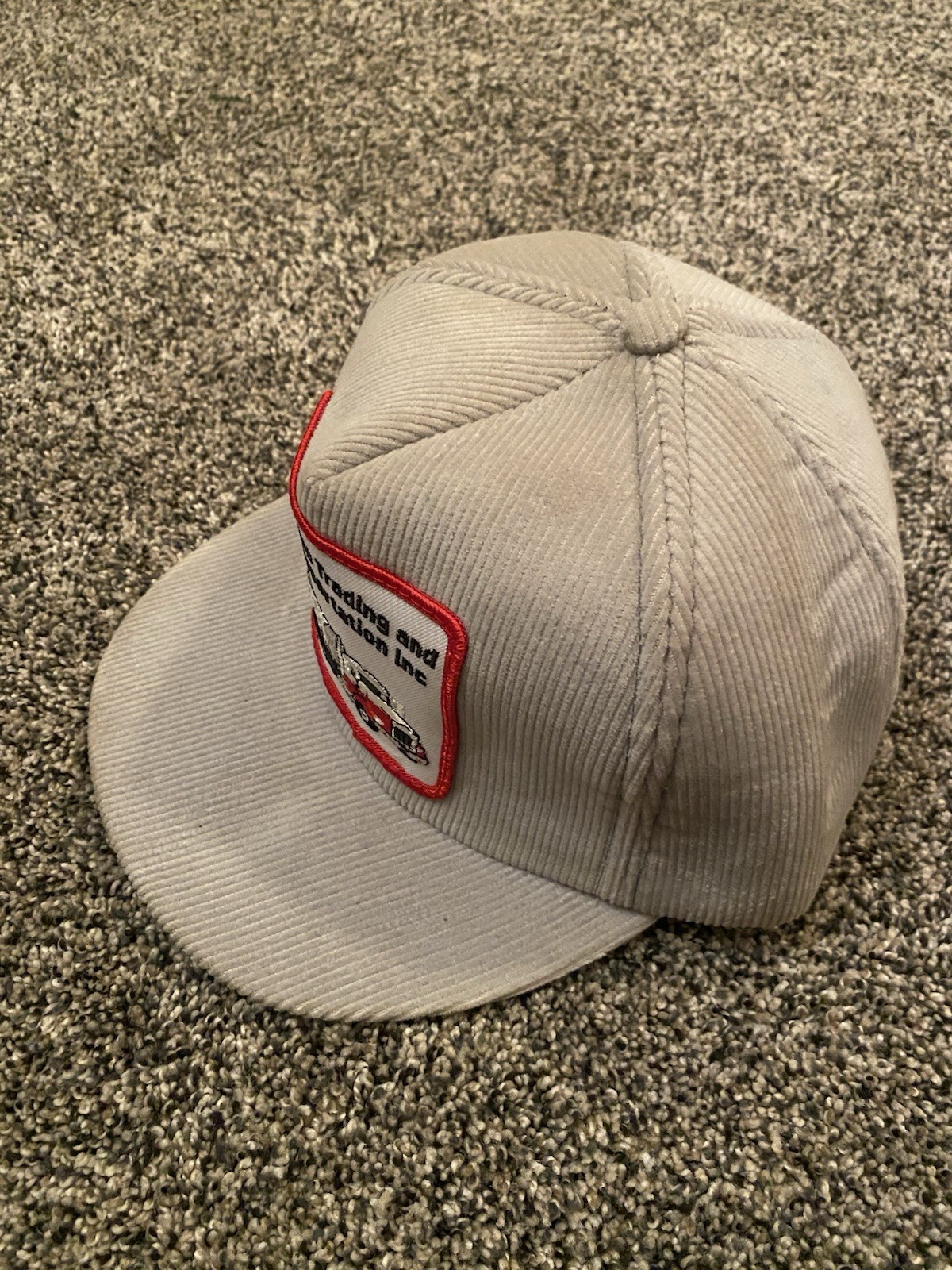 Vintage strapback Trucker Hat Cap Patch Corduroy … - image 2