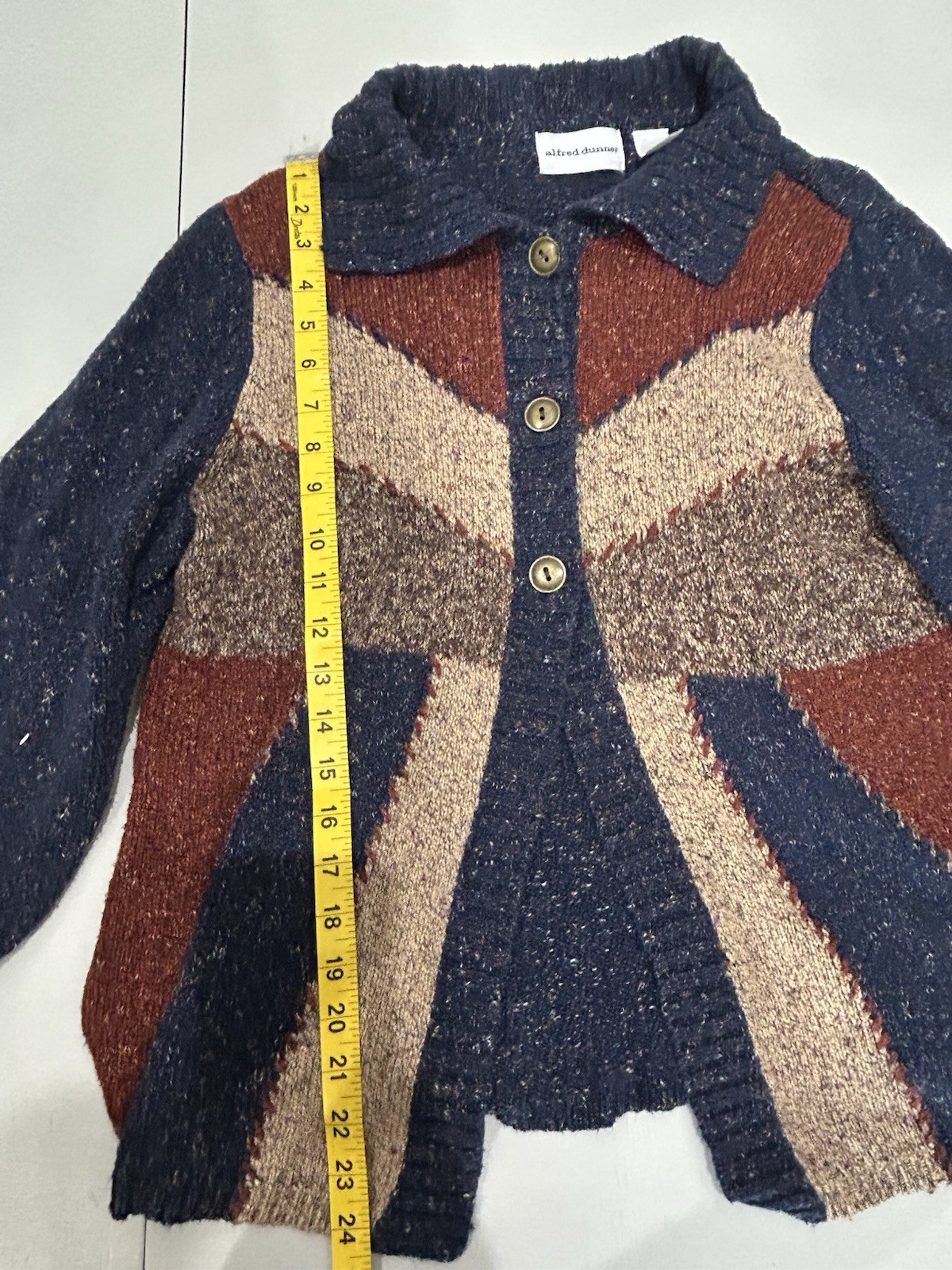 Vintage Alfred Dunner Collared Patchwork Cardigan… - image 6
