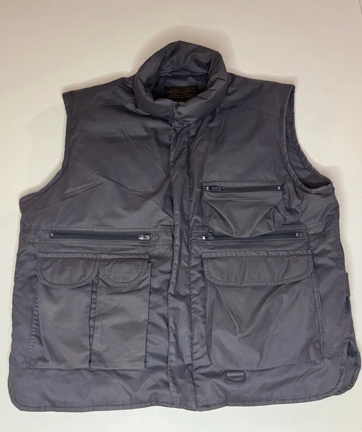 Eddie Bauer Goose Down Vest Men’s L Expedition Outfitter Utility Pockets