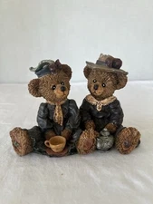 Tea For Two  Bears  Collectors Figurines 1999 Vintage 1st Edition