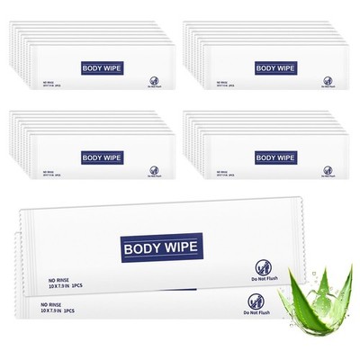 200 pcs Large Body Wipes Individually Wrapped Bulk, Disposable Skin Cleansing...