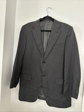 Canali Sport Coat Mens 42R Charcoal Grey 100 Wool 2-Button Blazer Made in Italy
