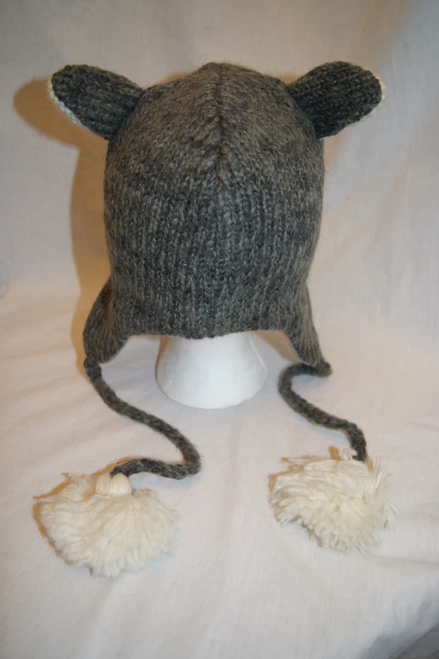 SIBERIAN HUSKY HAT huskies ADULT knit LINED deLux dog costume sled animal CAP - Image 3 of 4