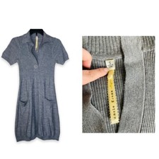 ANTHROPOLOGIE UNCLE FRANK WMNS KNIT SWEATER SLIP ON DRESS SIZE SMALL GRAY