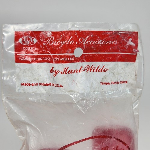 VINTAGE HUNT WILDE FLEXON RED BICYCLE BIKE GRIPS ORIGINAL 7/8" BAR SIZE NOS NEW - Picture 2 of 4