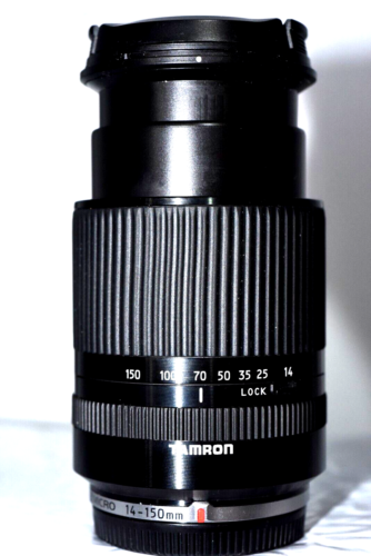 TAMRON 14-150mm F/3.5-5.8 for Micro 4/3 - OLYMPUS MICRO FOUR THIRDS. Caps, HOOD.