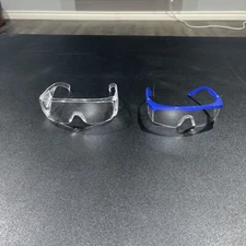safety goggles protective eye glasses clear X 2