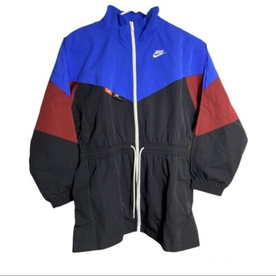Nike Women's Size Small Track Jacket Blue Black Rare NSW Icon Clash Woven New