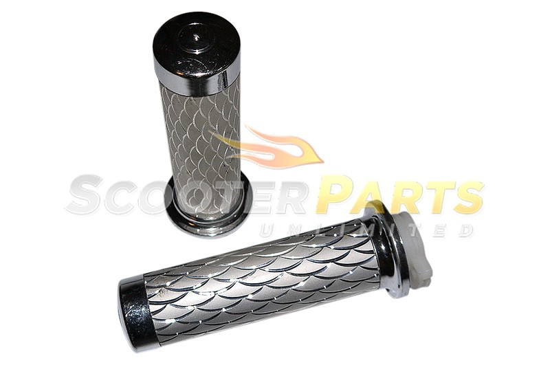 Throttle Control Twist Grip Silver Stand Up Gas Scooter Bike Parts 33