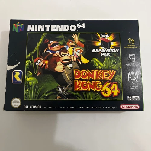 Donkey Kong 64 (N64) Boxed Working Complete With Expansion. Sealed On One Side