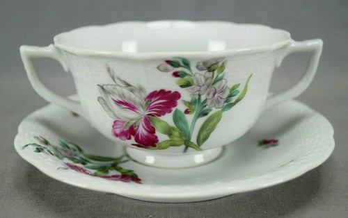 Herend Bouquet de Rose 750GRB Bouillon Tasse & Untertasse um 1915 - 1930 A